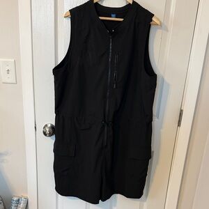 Old Navy Black Sleeveless Zip-Up Jumpsuit
